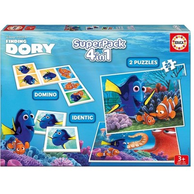 Superpack dory : domino, identic et puzzles  Educa    350666
